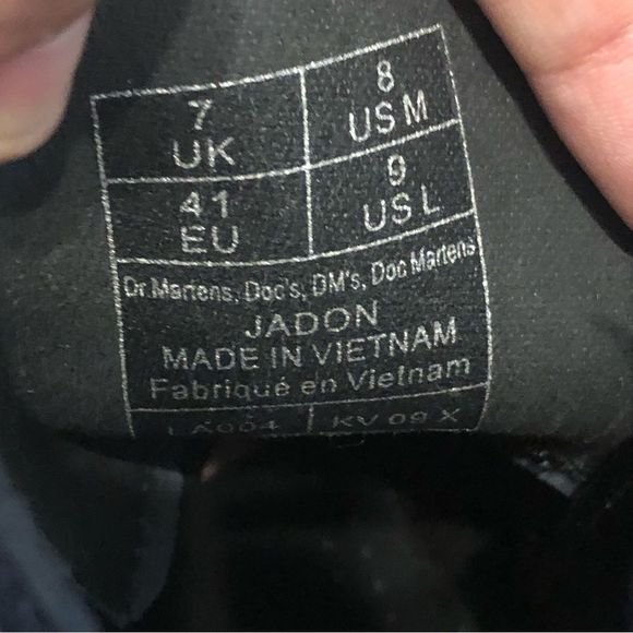 DR MARTENS JADON black glossy PLATFORM boots booties shoes women’s 9 new - Picture 3 of 6